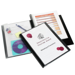 Marbig Professional Series Display Book A4 Refillable 20 Pocket Wallet & Insert Cover