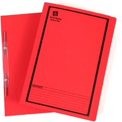 Avery Spiral Action File Foolscap Red Printed Black