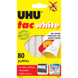 UHU Tac Adhesive Adhesive Putties White Pack of 80