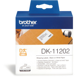 Brother DK-11202 Shipping Name Badge Label 62x100mm White Box of 300