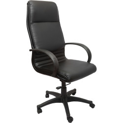 Rapidline CL710 Executive High Back Chair With Arms Padded Black PU