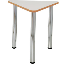 Sylex Quorum Geometry Meeting Table 60 Degree Triangle 750W x 740mmH Chrome And Off White