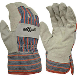 Maxisafe Candy Stripe Gloves Leather & Striped Cotton Glove XL