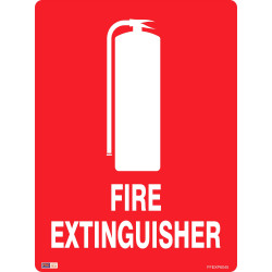 Zions Fire Sign Fire Extinguisher 450x600mm Polypropylene