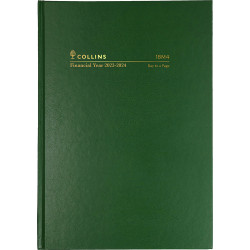 Collins Financial Year Diary No.18 M4 A5 Day To Page Green