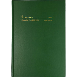 Collins Financial Year Diary A5 2 Days To Page Green