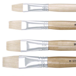Jasart Hog Bristle Series 579 Flat Brushes Size 10 Pack Of 12