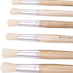 Jasart Hog Bristle Series 582 Round Brushes Size 4 Pack Of 12