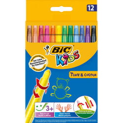 Bic Kids Turn & Colour Twist Crayon Assorted Wallet of 12