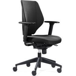 Felix Synchrom Task Chair With Seat Slider and Arms Black Fabric Seat And Back