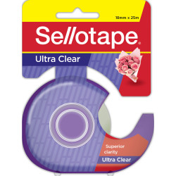 Sellotape Ultra Clear Tape 18mmx25m In Dispenser Clear