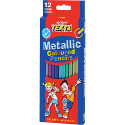 TEXTA COLOURED PENCILS Metallic Pk12