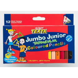 TEXTA COLOURED PENCILS Jumbo Junior Triangular Pk12