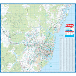 SYDWAY TOWN & COUNTRY MAP Rolled Laminated 1055x960mm