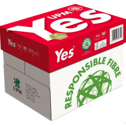 YES COPY PAPER A4 80GSM WHITE BOX OF 5 REAMS