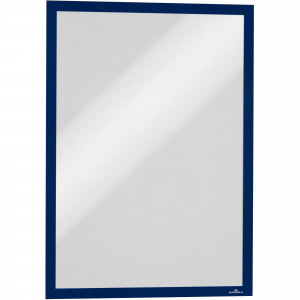 Durable Duraframe Sign Holder A3 Self-Adhesive Navy Pack of 2