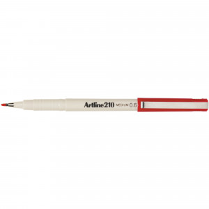 Artline 210 Fineliner Pen 0.6mm Red