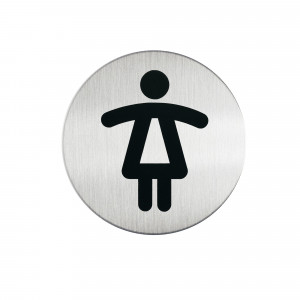 Durable Pictogram Sign WC Women 83mm Silver