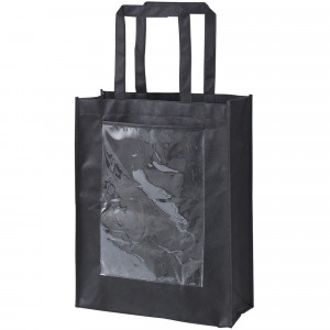 Zart Bag With Display Pocket With Handles Black Pack of 10