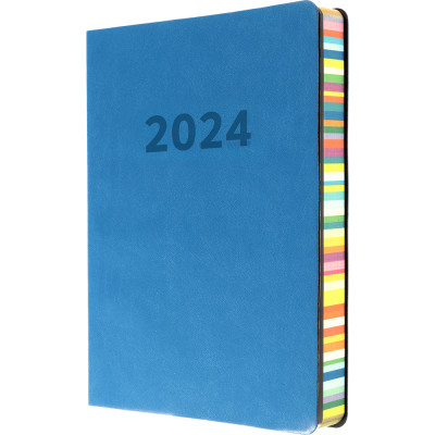 Collins Edge Rainbow Diary A5 Day To Page Blue