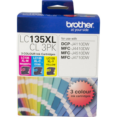 Brother LC-135XLCL Ink Cartridge High Yield  Colour Value Pack