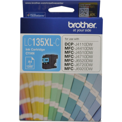 Brother LC-135XLC High Yield Ink Cartridge Cyan