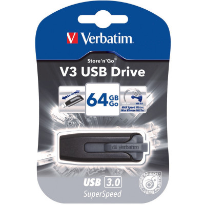 Verbatim Store 'n' Go V3 USB Drive 3.0 64GB Grey