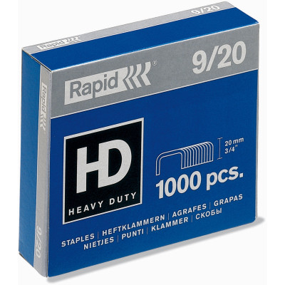 Rapid 9/20 Staples Heavy Duty Super Strong Box Of 1000