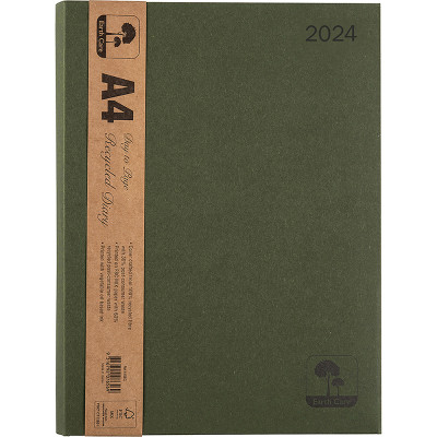 Cumberland Earthcare Diary A4 Day To Page Green