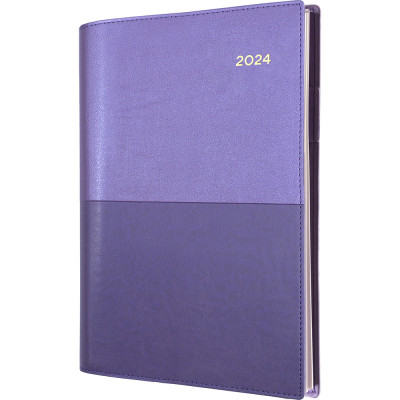 Collins Vanessa Diary A4 Day To Page Purple