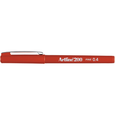 Artline 200 Fineliner Pen 0.4mm Dark Red Pack Of 12