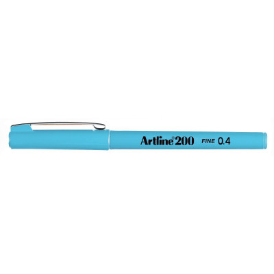 Artline 200 Fineliner Pen 0.4mm Light Blue Pack Of 12