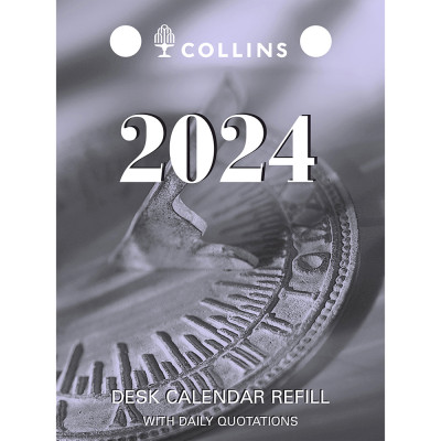 Collins Desk Calendar Refill 102x76mm Top Punch Day To Page